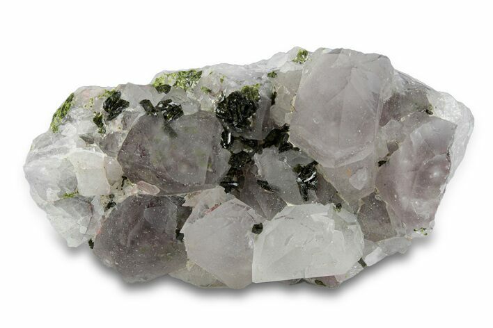 Spotted Phantom Amethyst Crystal Cluster with Epidote - China #290381